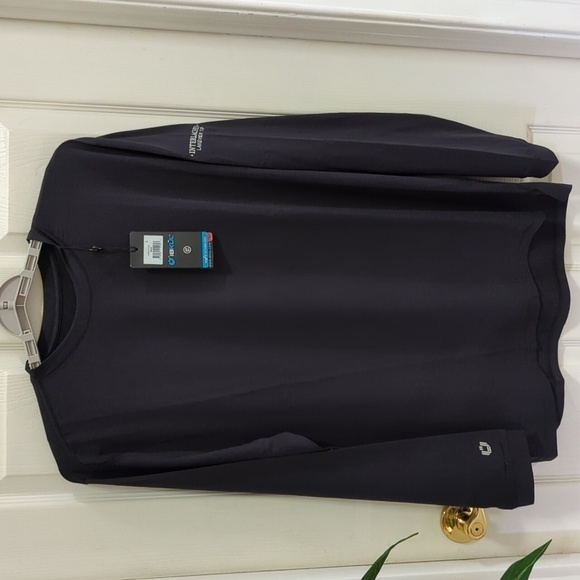IBKUL Men's Longsleeve Black Crew Neck Quick Dry UPF 50+ Performance Shirt Sz L